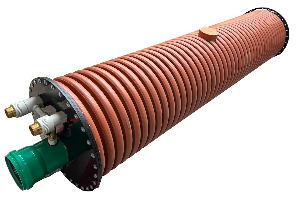 Centrální rekuperační technologie pro&nbsp;zpětné získávání tepla z&nbsp;odpadní vody v&nbsp;bytovém domě